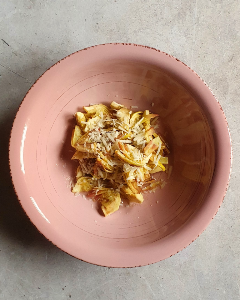 insalata di carciofi e grana