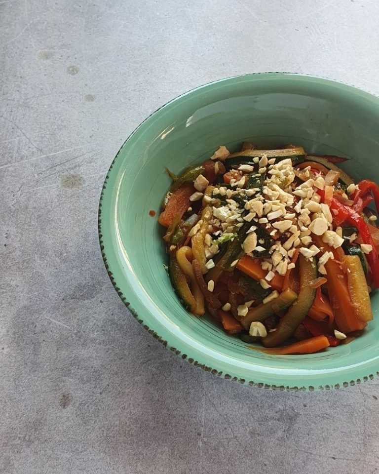 Verdure all'orientale saltate con salsa di soia
