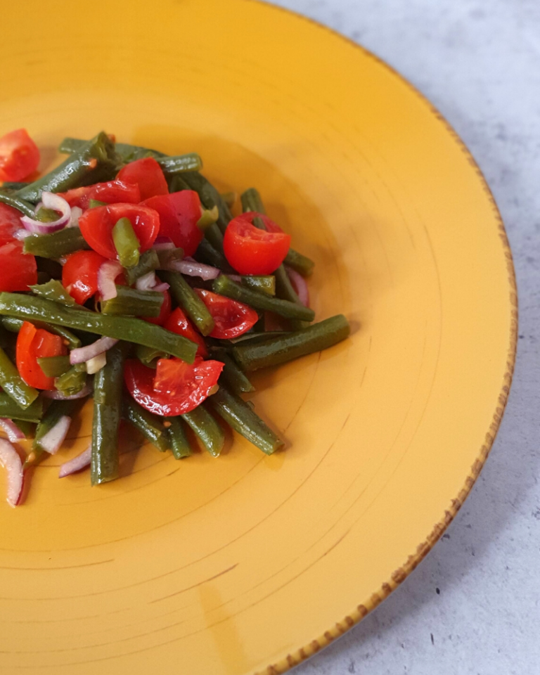 insalata di fagiolini e pomodori