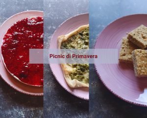 Picnic con un menu di primavera