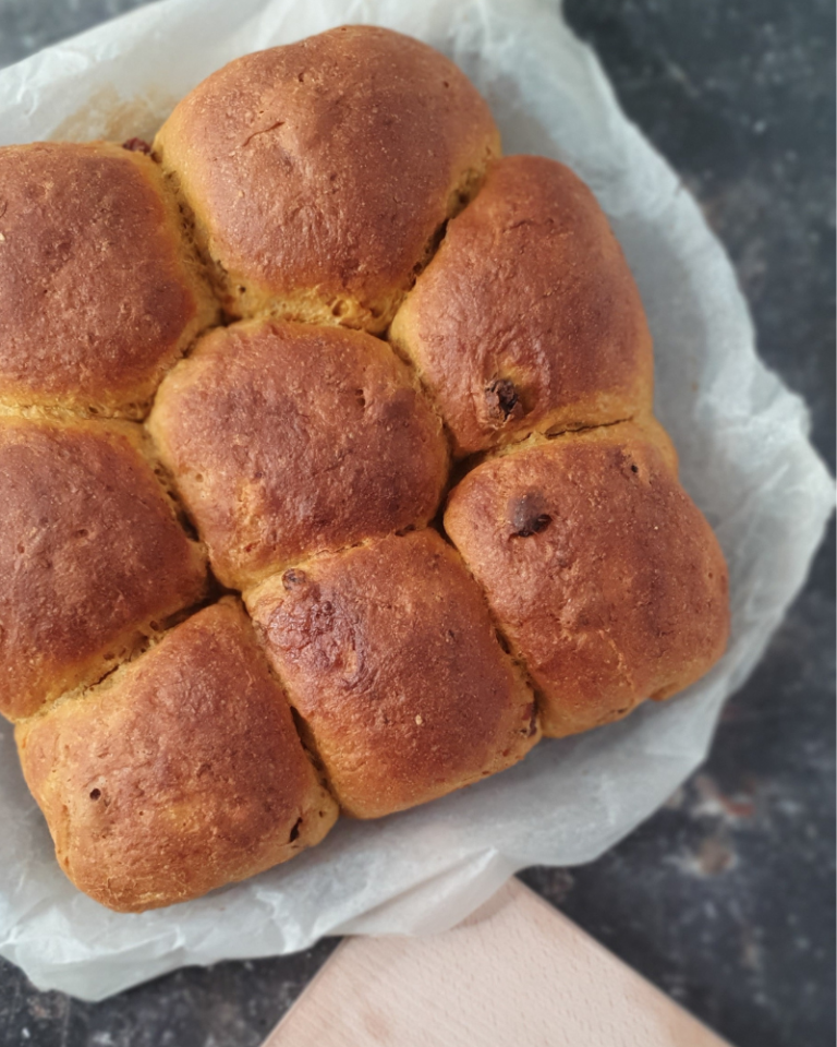 pan brioche alla zucca e uvetta